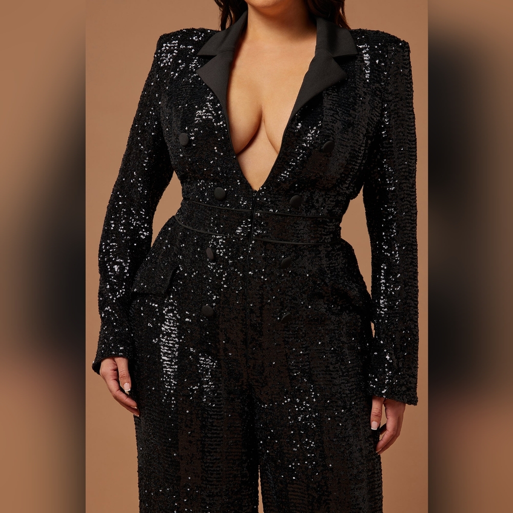 Nova Luxe Sequin Jumpsuit - Picture 2 of 10